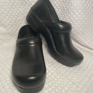 DANSKO black leather clogs